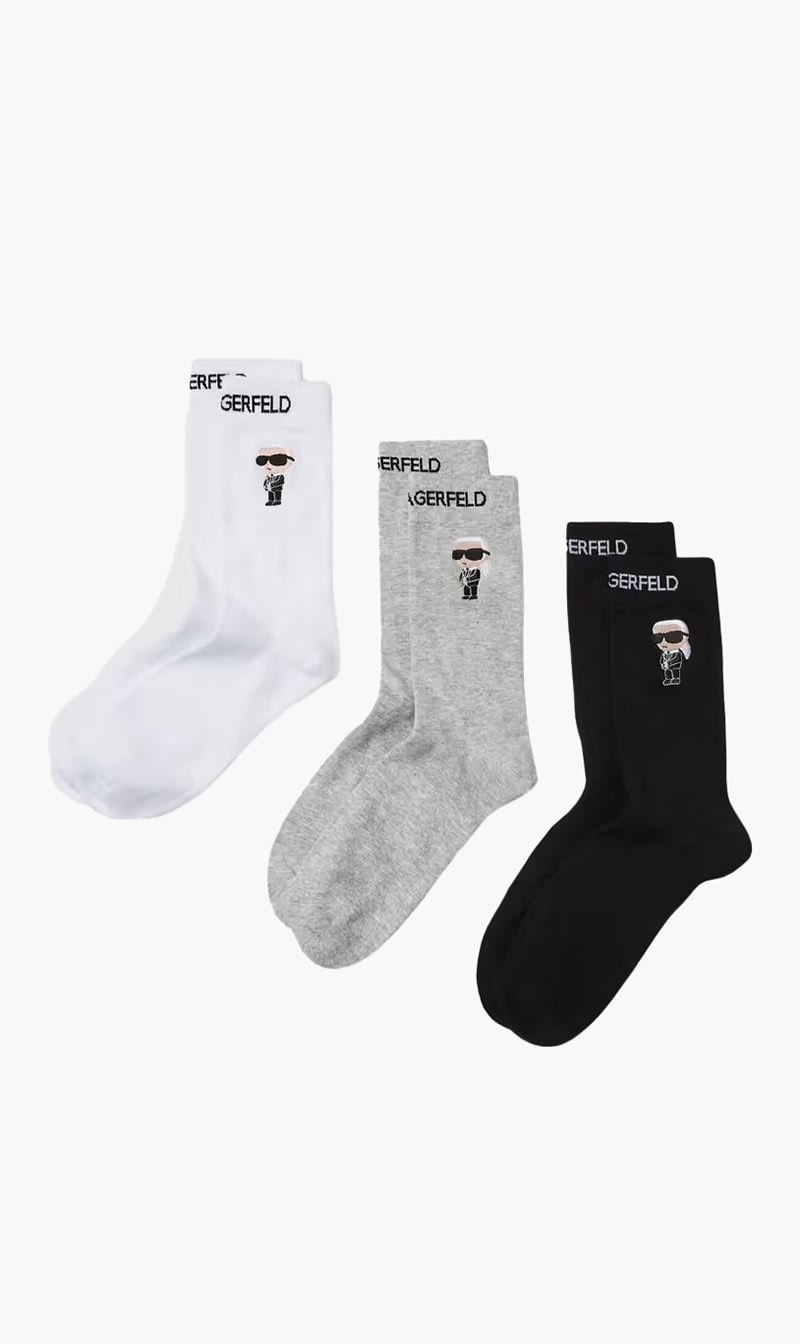 

Karl Lagerfeld Multi-color Ikonik 2.0 Socks 3 Pack for Men | The Deal Outlet
