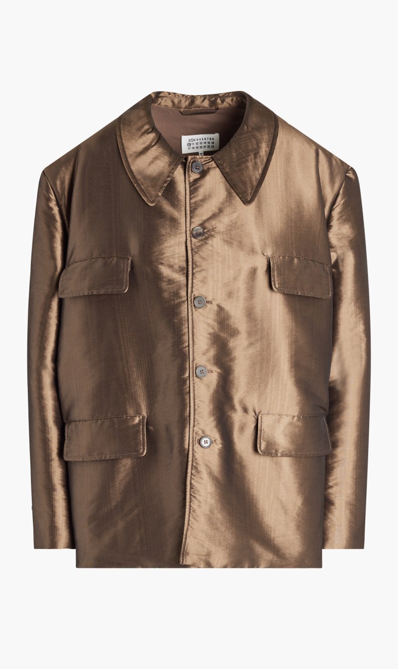 

Maison Margiela Brown Avp Oversize Bronze Sportsjacket for Women | The Deal Outlet