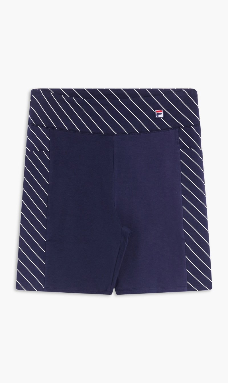 

Fila Blue Pin Stripe Legging Short for Women | The Deal Outlet
