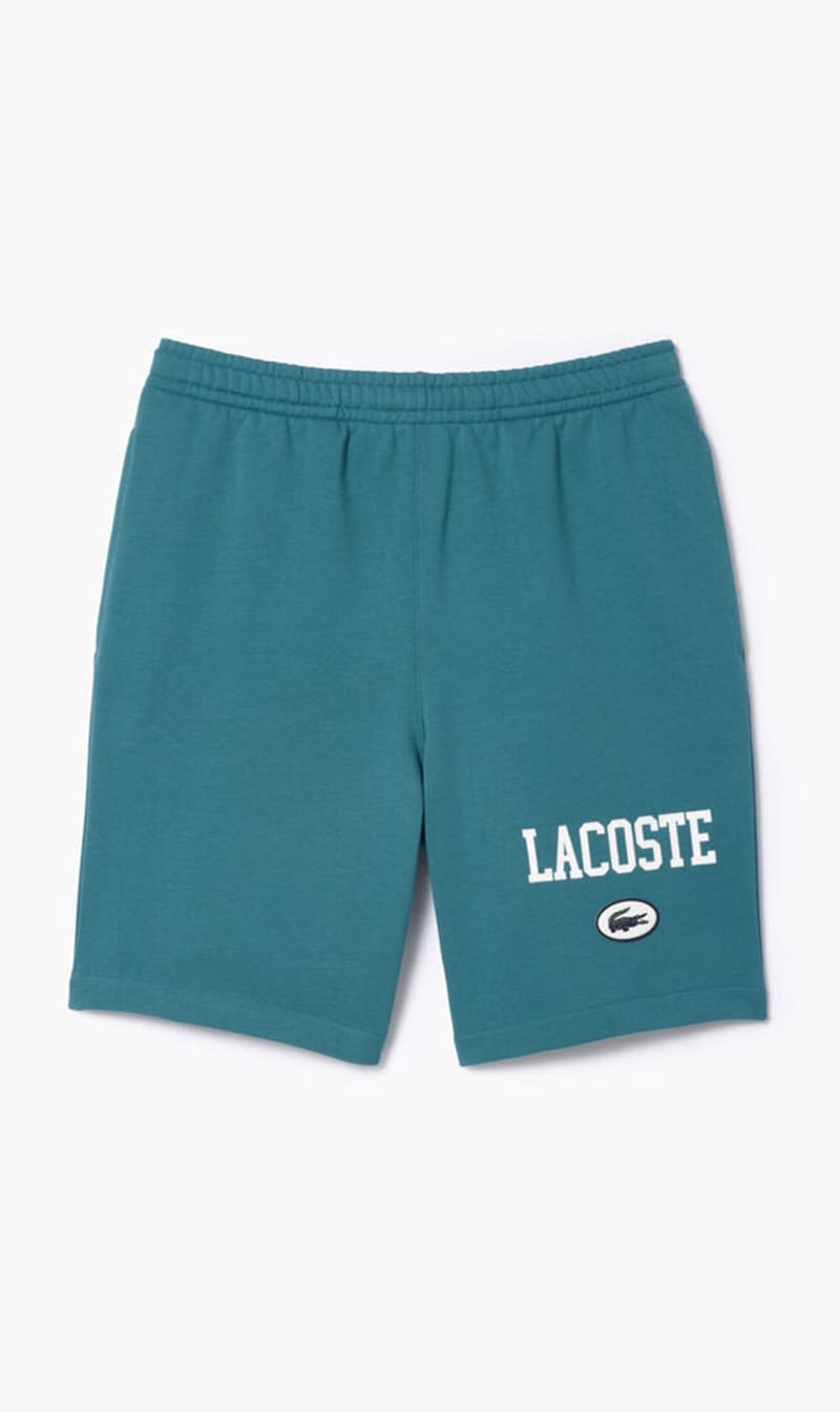 

Lacoste Blue Regular Fit Print Jogger Shorts for Men | The Deal Outlet