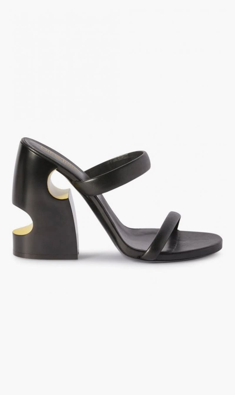 

Off-white Black Pop Bulky Nappa Mule Black Yellow for Women | The Deal Outlet