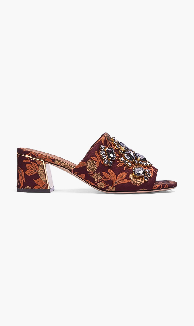 

Tory Burch Martine Jacquard Mid+m4-heel Slide