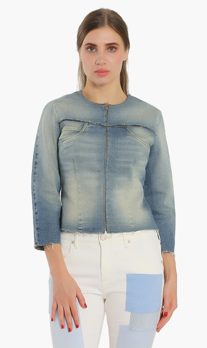 

Jacob Cohen Rachel Washed Denim Jacket