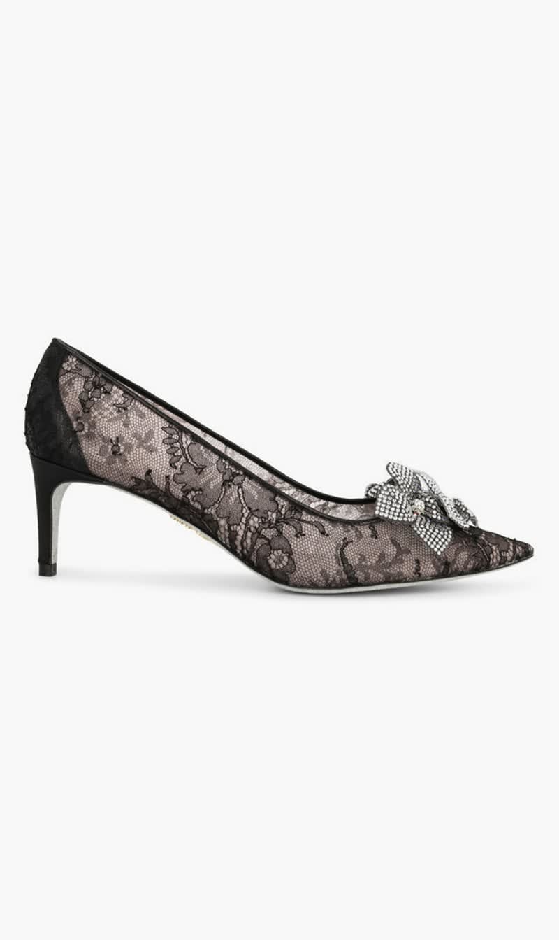 

Rene Caovilla Black Black Satincrystal Strass for Women | The Deal Outlet
