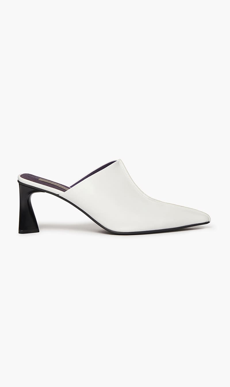 

Stella Mc Cartney White Elsa Pointed Toe Mules for Women | The Deal Outlet