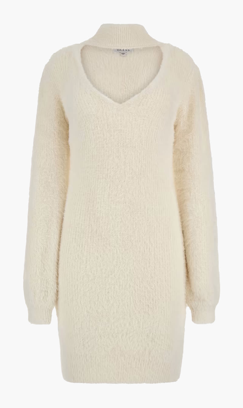 

Guess Beige Es Ls Mk Nk Cutout Sadie Drs for Women | The Deal Outlet
