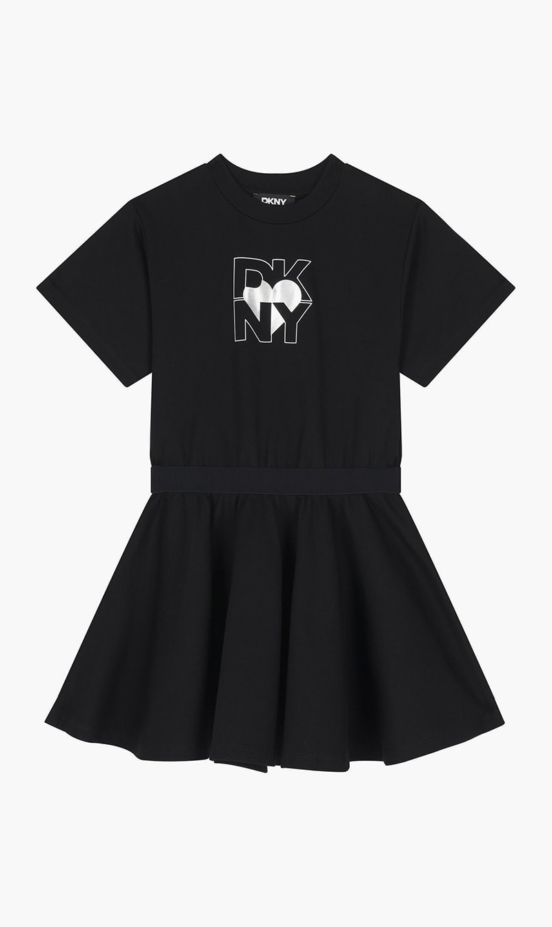 

Dkny Black Short Sleeved Dress for Girls | The Deal Outlet