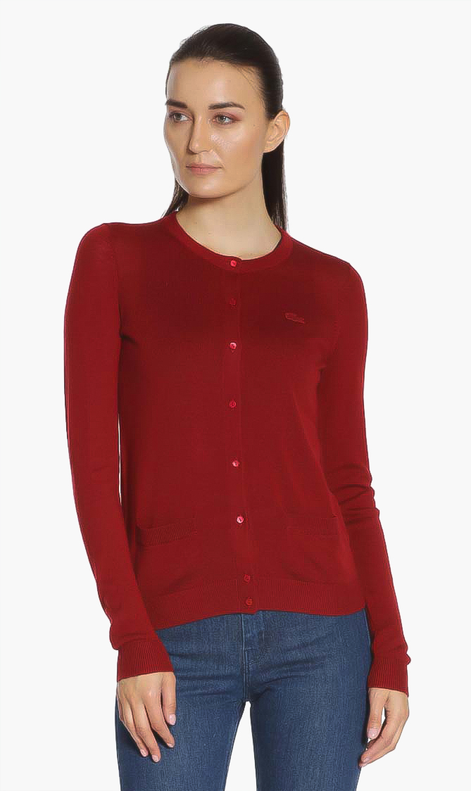 

Lacoste Plain Wool Cardigan