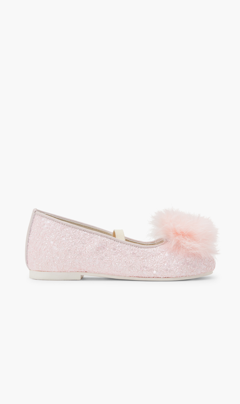 

Rabbit Pon Pon Embellished Glitter Fabric Bal, Pink