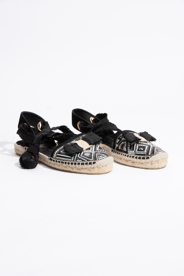 

Salvatore Ferragamo Sequins Embellished Espadrille