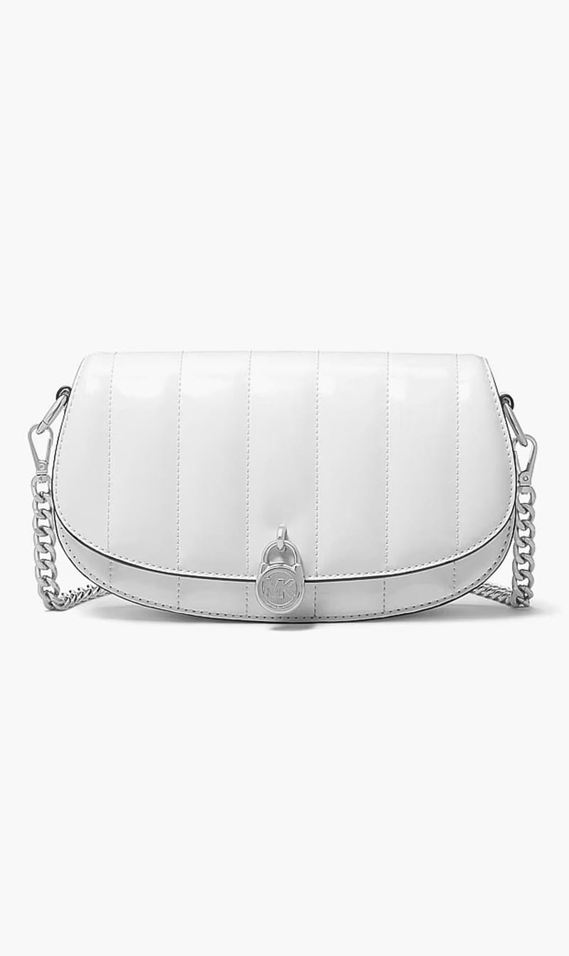 White Mila Small Convertible Crossbody Bag for Women