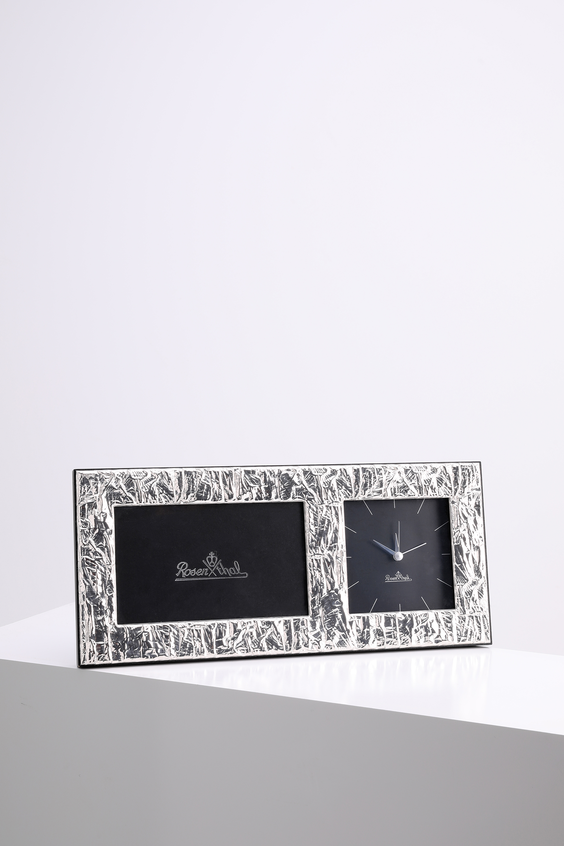 

Rosenthal Silver Collection Scratch Frame & Clock 8 X 14 + 8 X 8 Cm