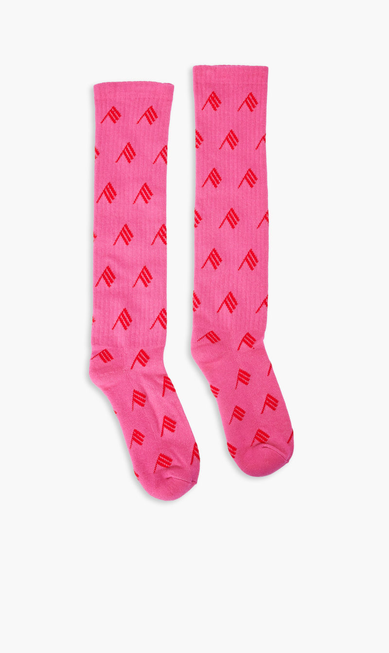 

Long Length Socks, Pink