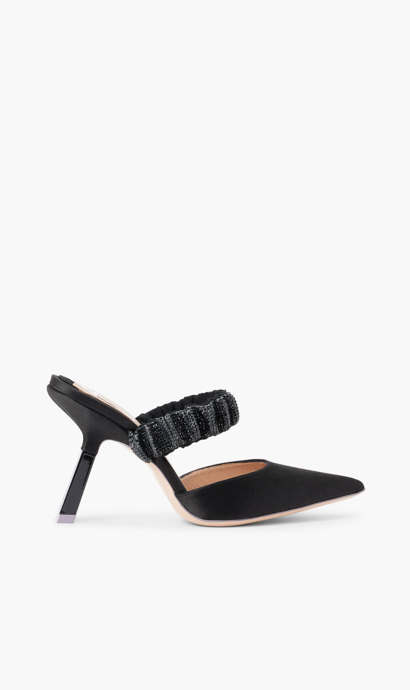 

Sebastian Milano Black Tina Crystal Mule H95 for Women | The Deal Outlet