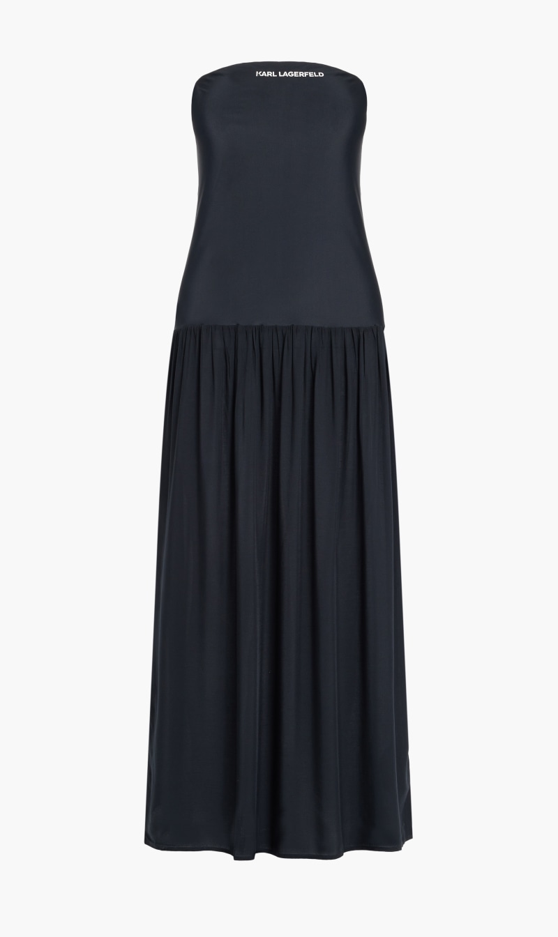 

Karl Lagerfeld Black Strapless Beach Dress for Women | The Deal Outlet