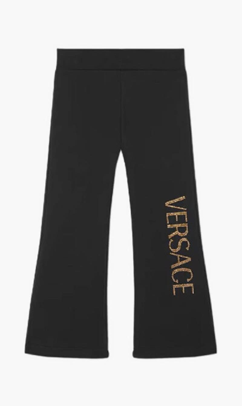 

Versace Black Crystal Logo Sweatpants for Girls | The Deal Outlet