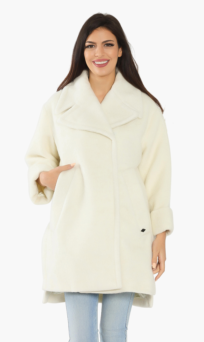

Lapel Coat, White