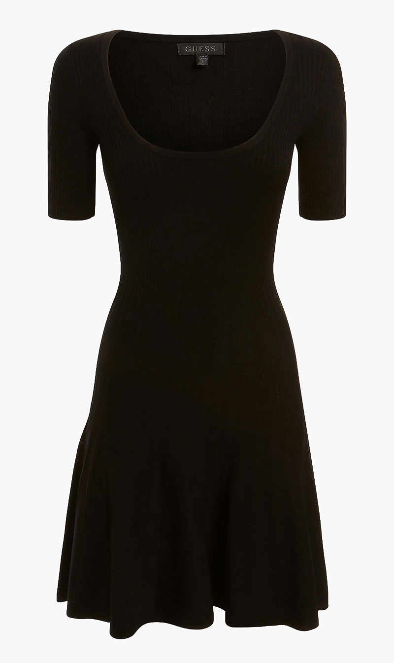 

Guess fit and flare sweater dress | the deal outlet, Black