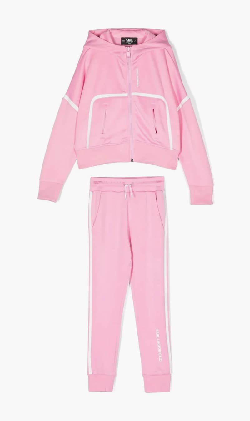 

Karl Lagerfeld Pink Tracksuit for Girls | The Deal Outlet