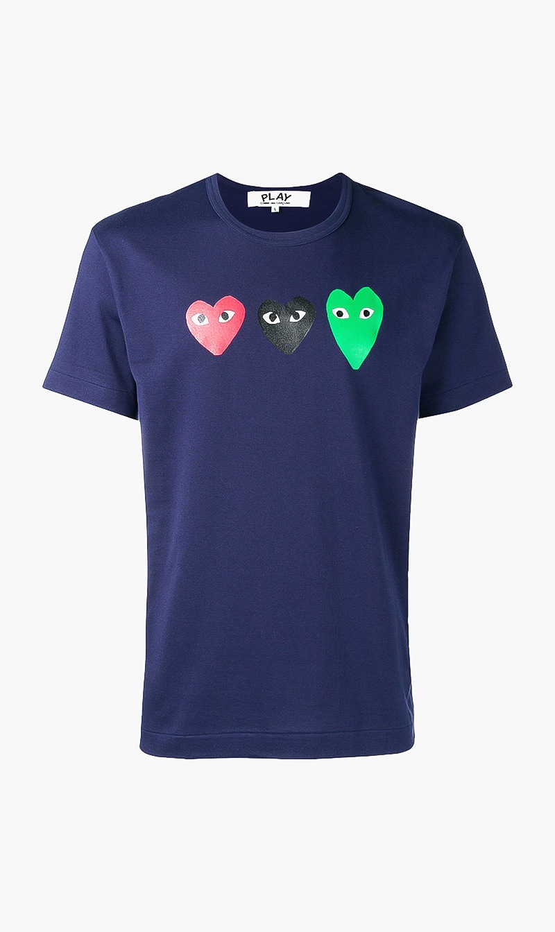 

Three Hearts Logo T-shirt, Blue