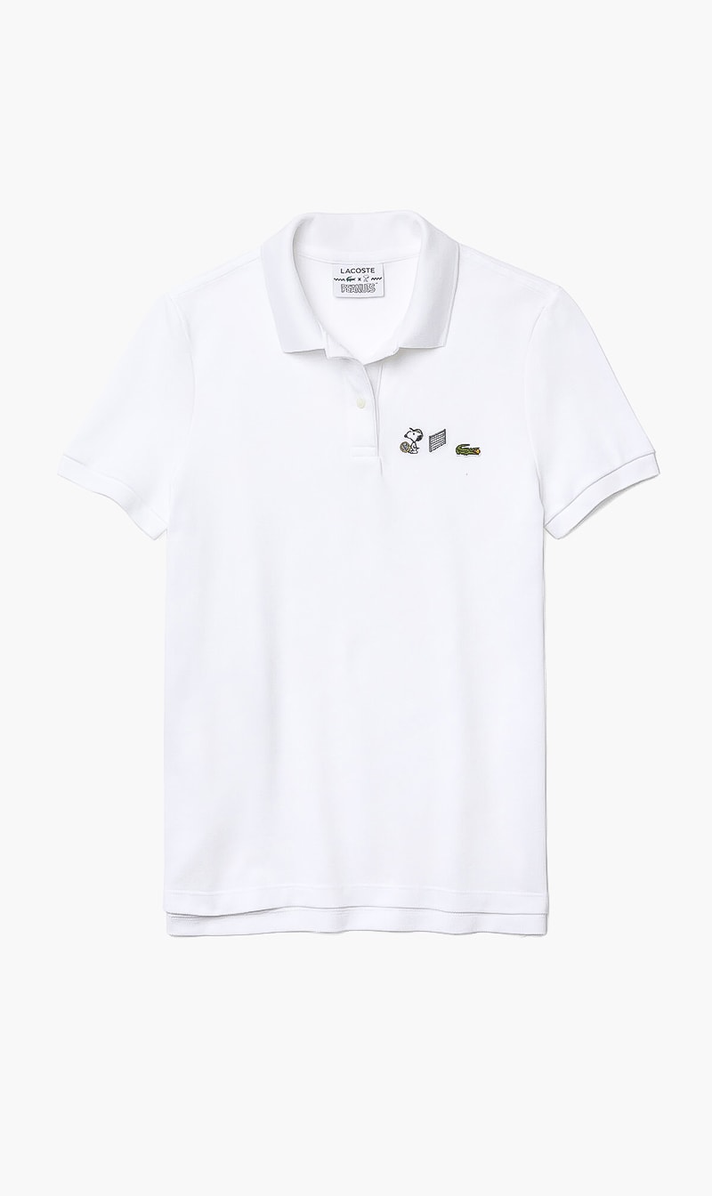 

Short Sleeves Ribbed Collar Polo, White