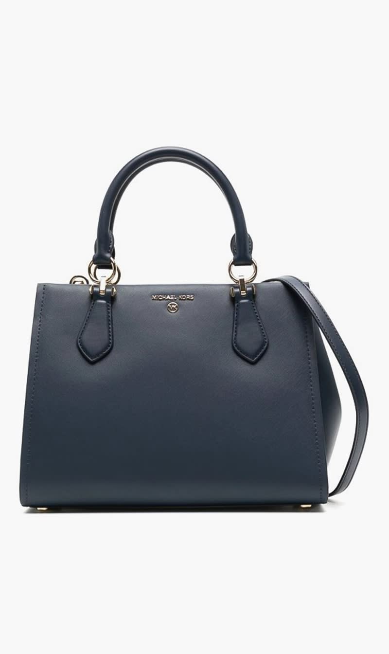 

Michael Kors Blue Marilyn Md Satchel for Women | The Deal Outlet