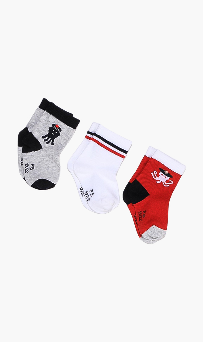 

3-pack Cotton Socks, Multi-color