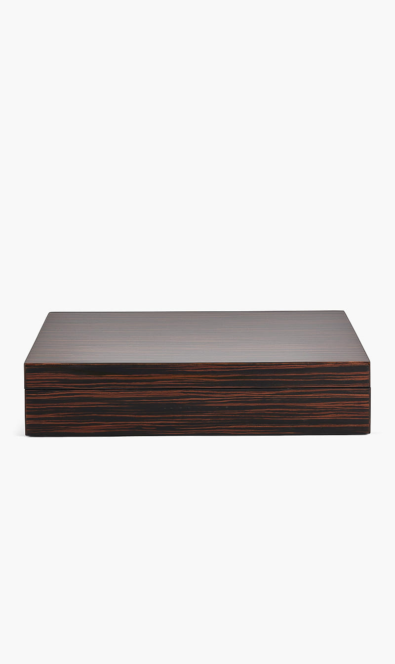 

Pacific Connections Brown Macassar Ebony Stationery Box | The Deal Outlet