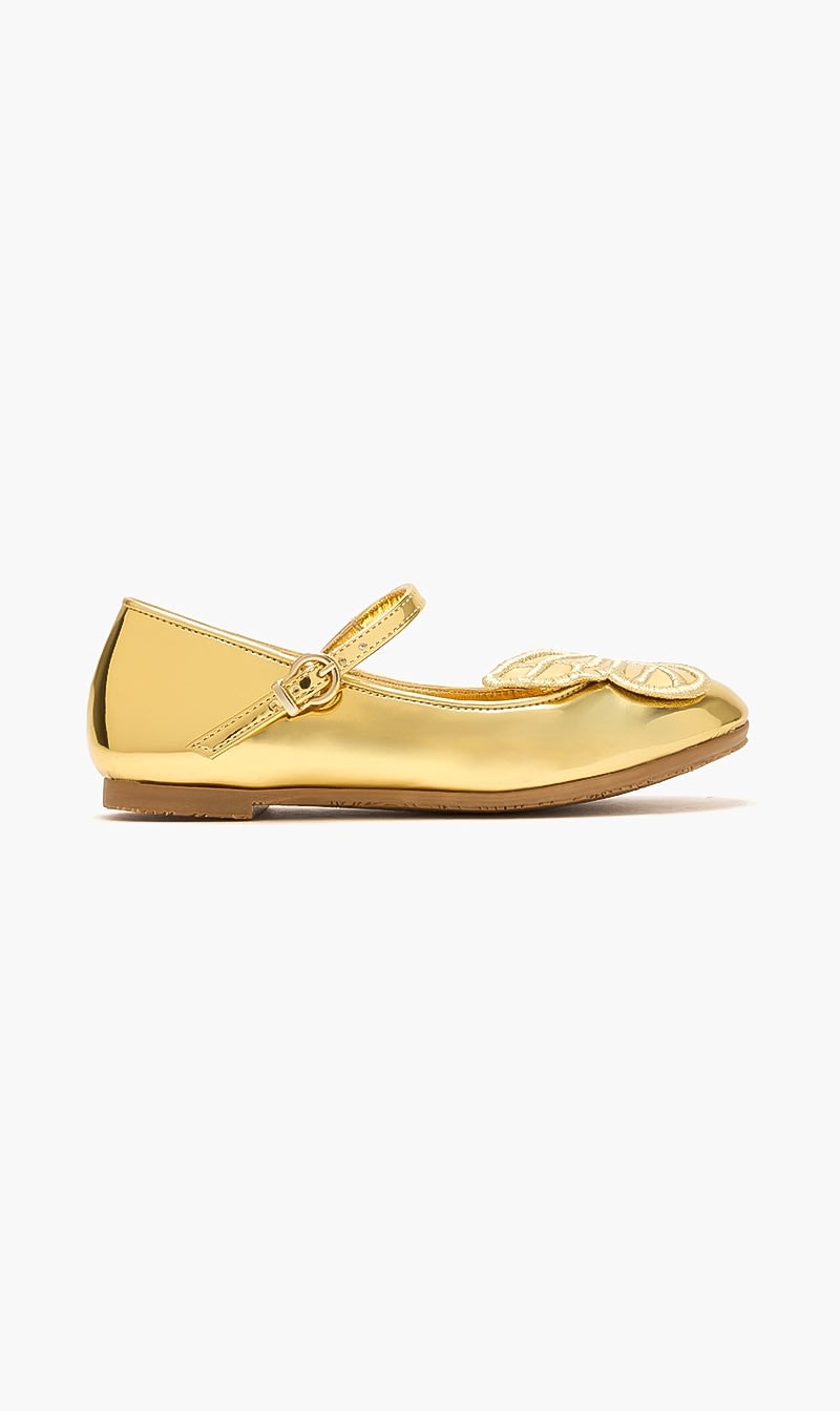 

Sophia Webster Gold Butterfly Ballerinas for Girls | The Deal Outlet