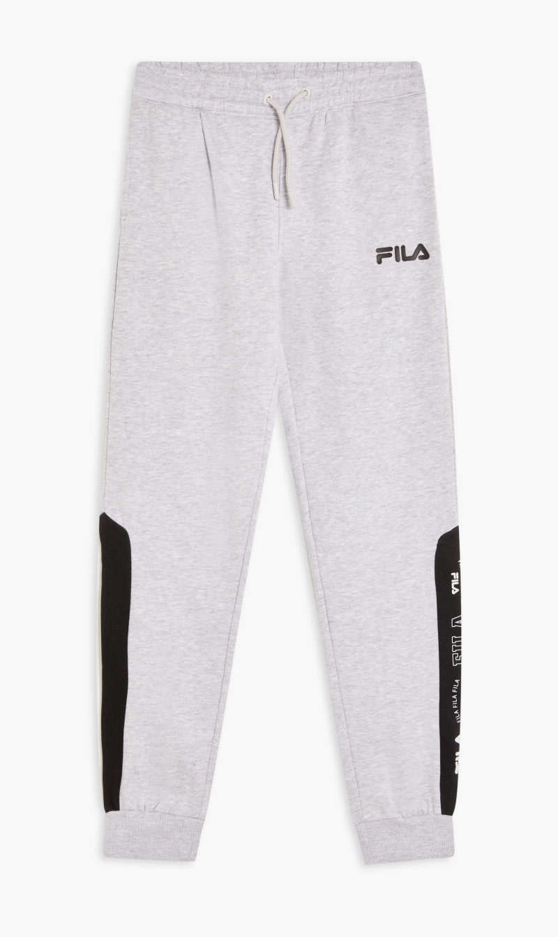 

Paneled Joggers With Vertical Graphic, Grey