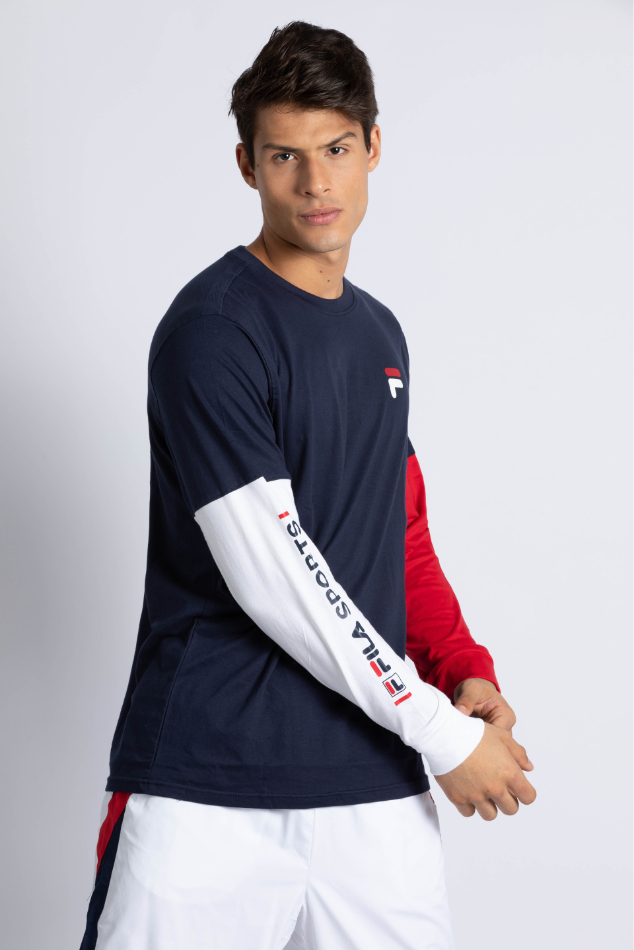 

Fila Graphic Colour Block Long Sleeves Tee
