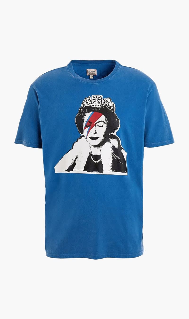 

Guess Blue Cotton Banksy T-shirt for Men | The Deal Outlet