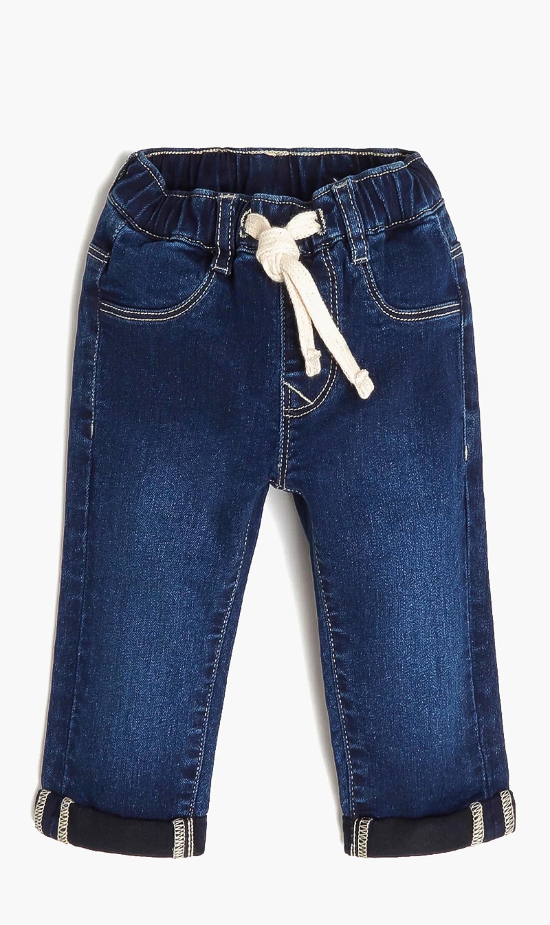

Denim Pull-on Pants - Str Cotton Poly Denim_932 Oz, Blue
