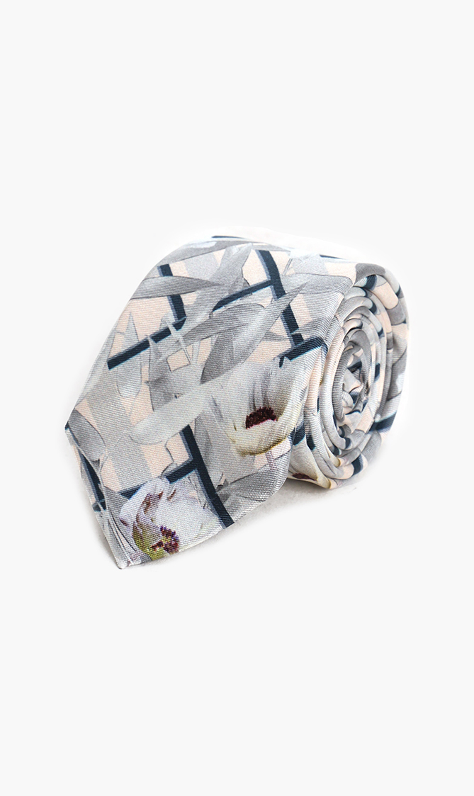 

Ted Baker Geo Floral Print Silk Tie