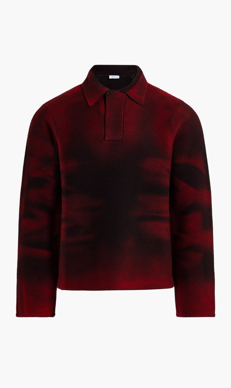 

Salvatore Ferragamo Red Denim Print Long Sleeves Polo-neck for Men | The Deal Outlet