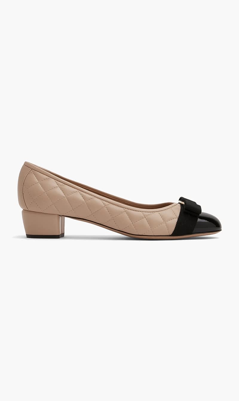 Black Ferragamo Blue Vara Bow Pumps for Women