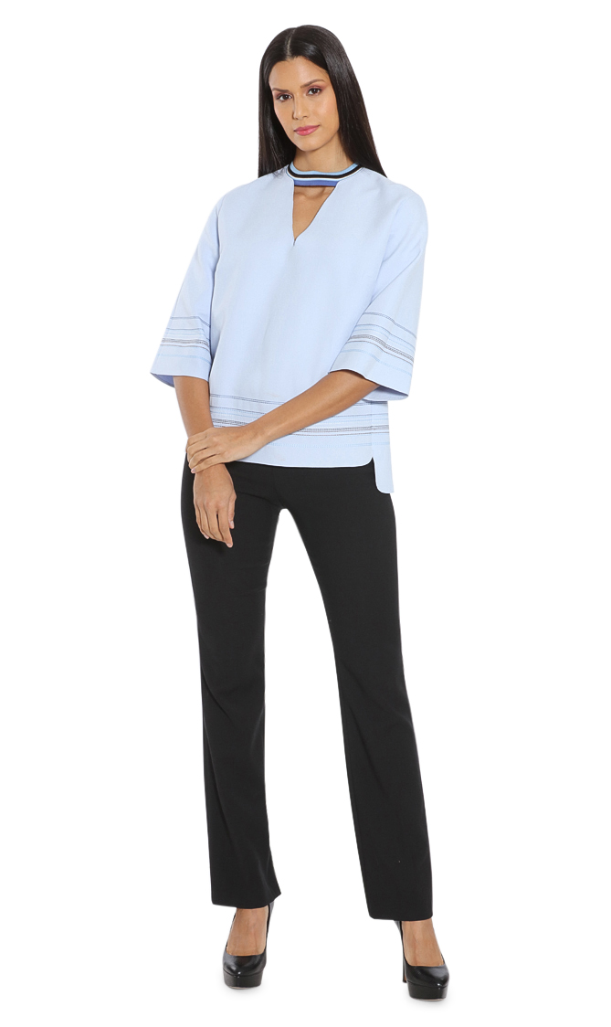 

Longchamp Decorative Stitching Three Quarter Blouse