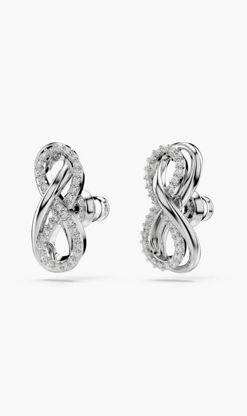 

Swarovski Silver Hyperbola Pave Earrings for Women | The Deal Outlet