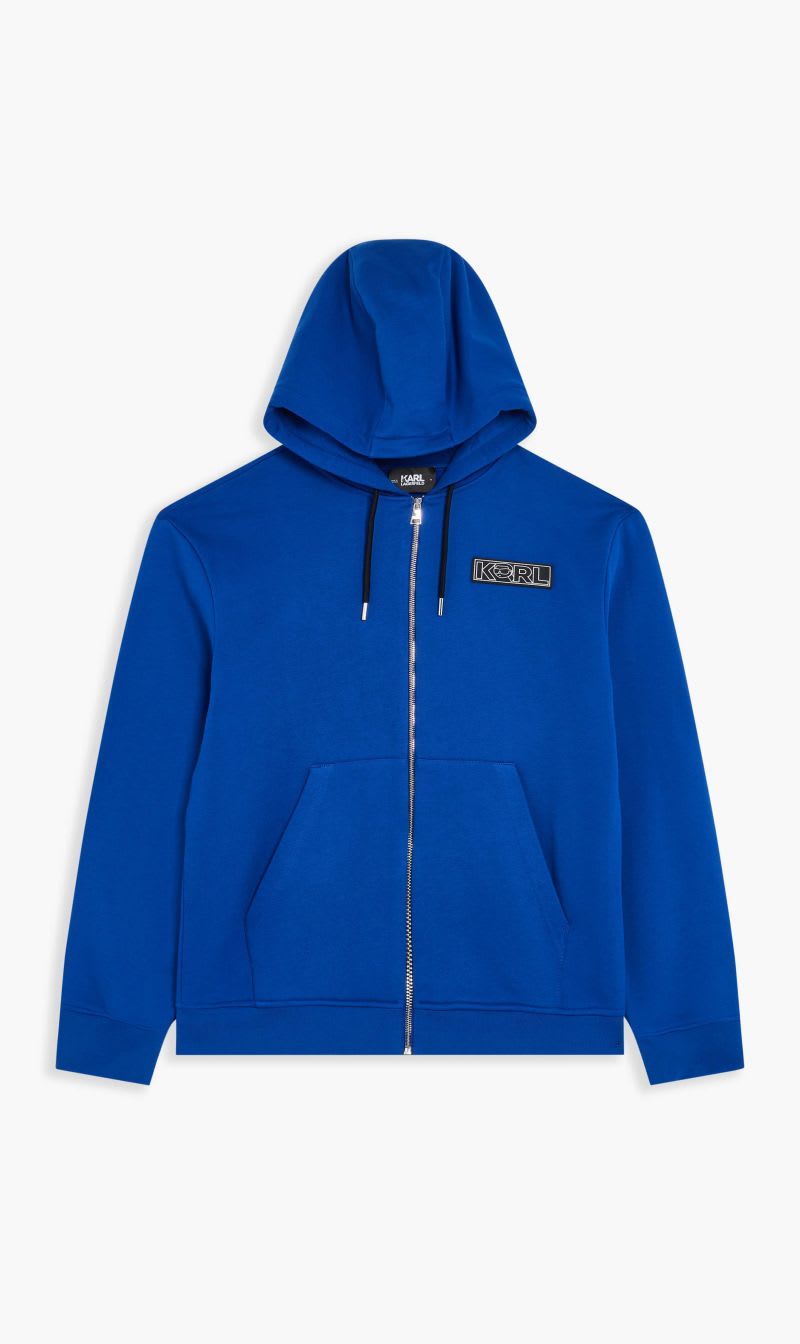 

Karl Lagerfeld Blue Ikonik 2 Zip Up Hoodie for Men | The Deal Outlet