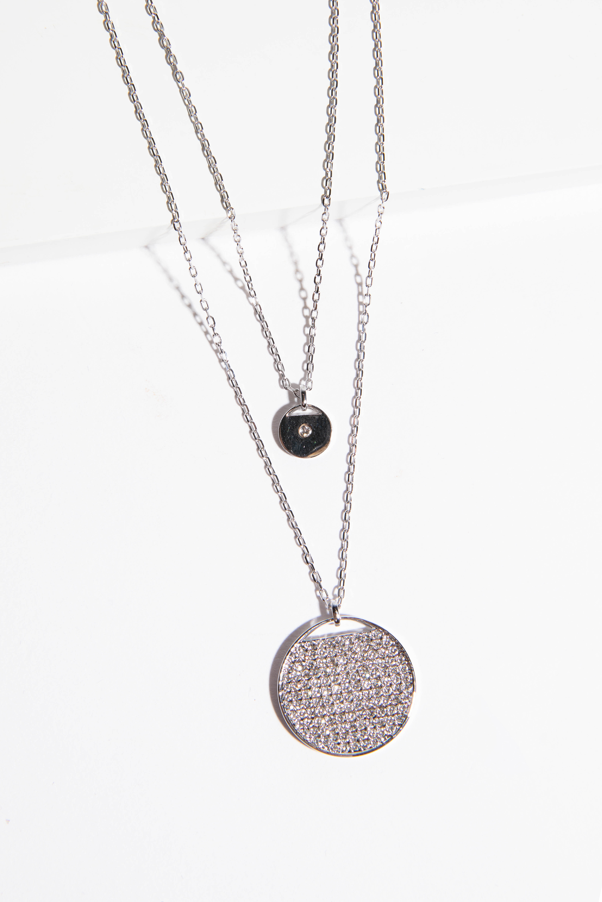 

Swarovski Ginger Double Silver Necklace