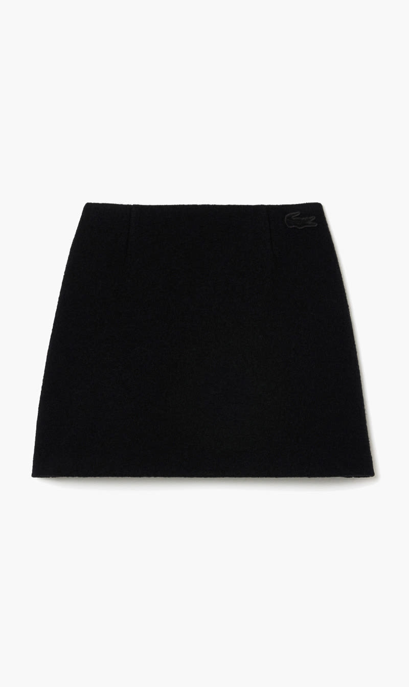 Lacoste Black Wool Mini Skirt for Women