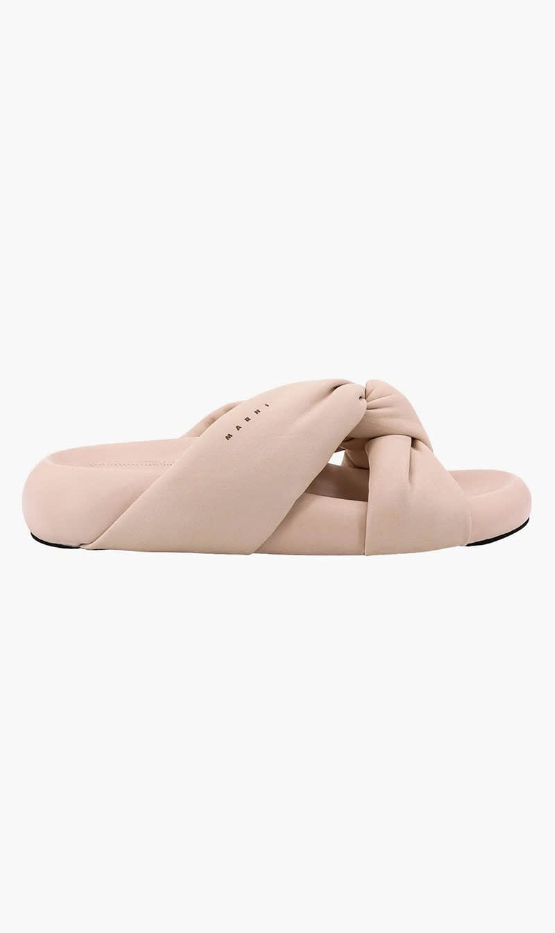 

Marni Beige Leather Sandals for Women | The Deal Outlet