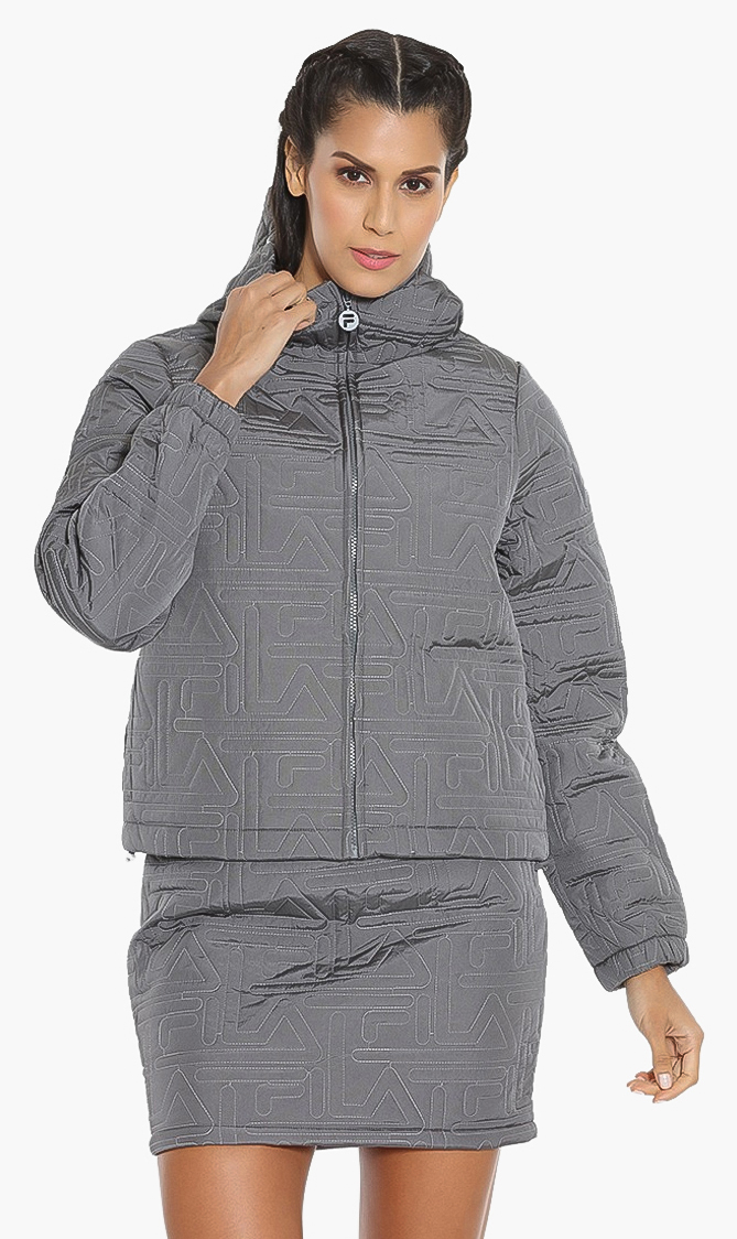 

Shyla Quilt Puff Jacket, Grey