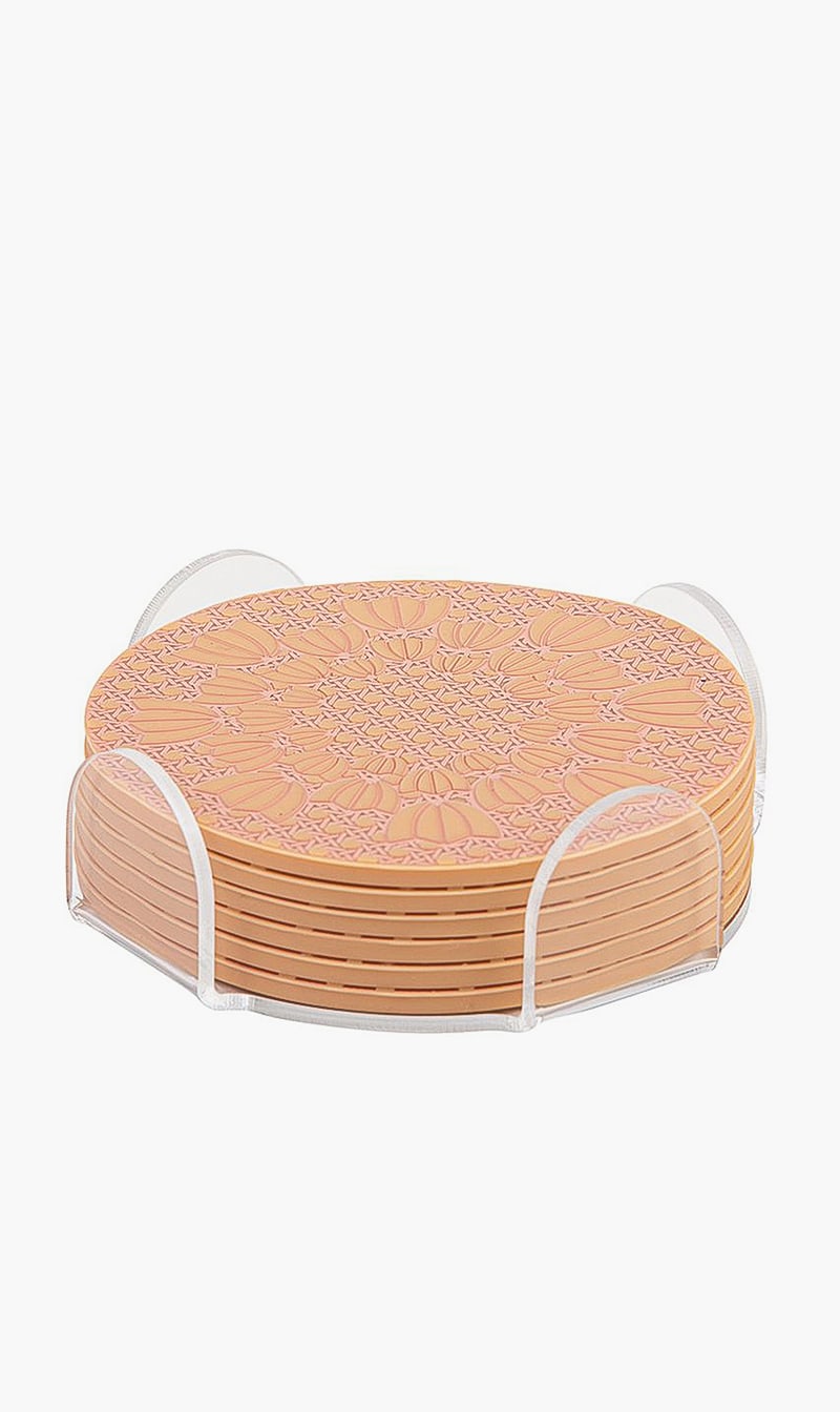 

Set Of 6 Khaizaran Coasters, Pink