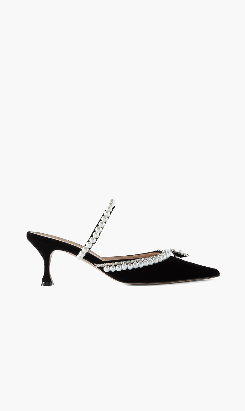 

Diamond And Pearl Kitten Heels, Black