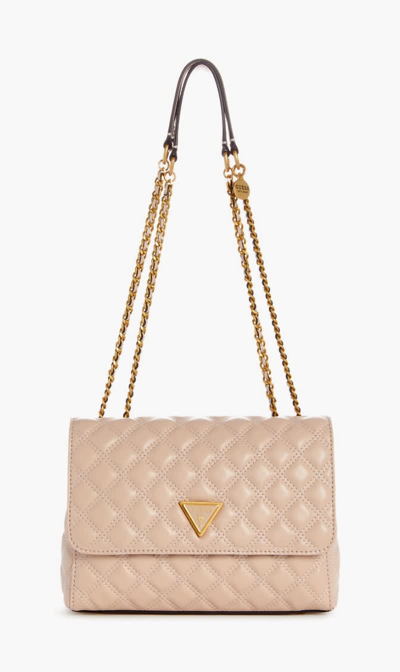 

Guess Beige Giully 2 Comp Convertible Flap for Women | The Deal Outlet