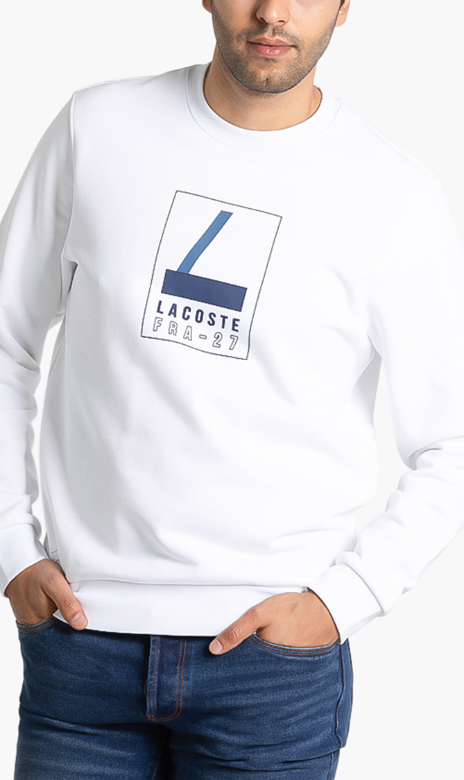 

Lacoste Crew Neck Lacoste Print Fleece Sweatshirt