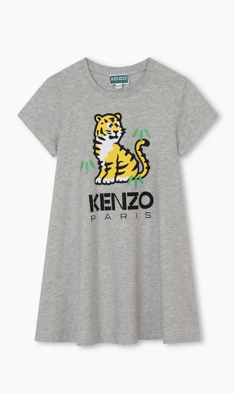

Kenzo Grey Short Sleeved Dress for Girls | The Deal Outlet