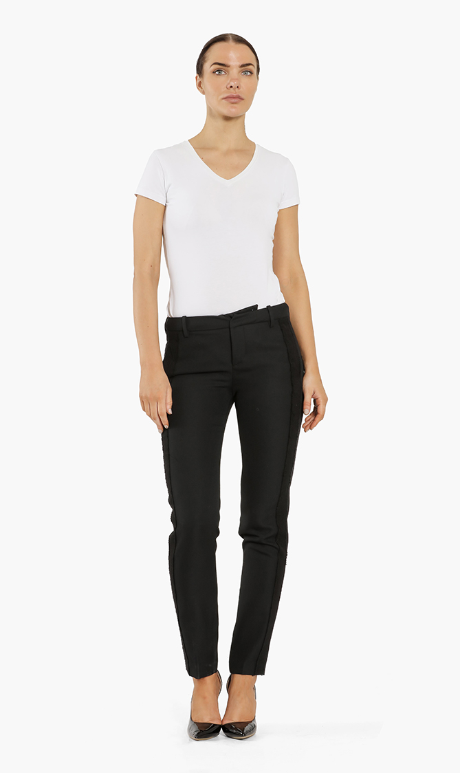 

Prune Bands Trouser, Black