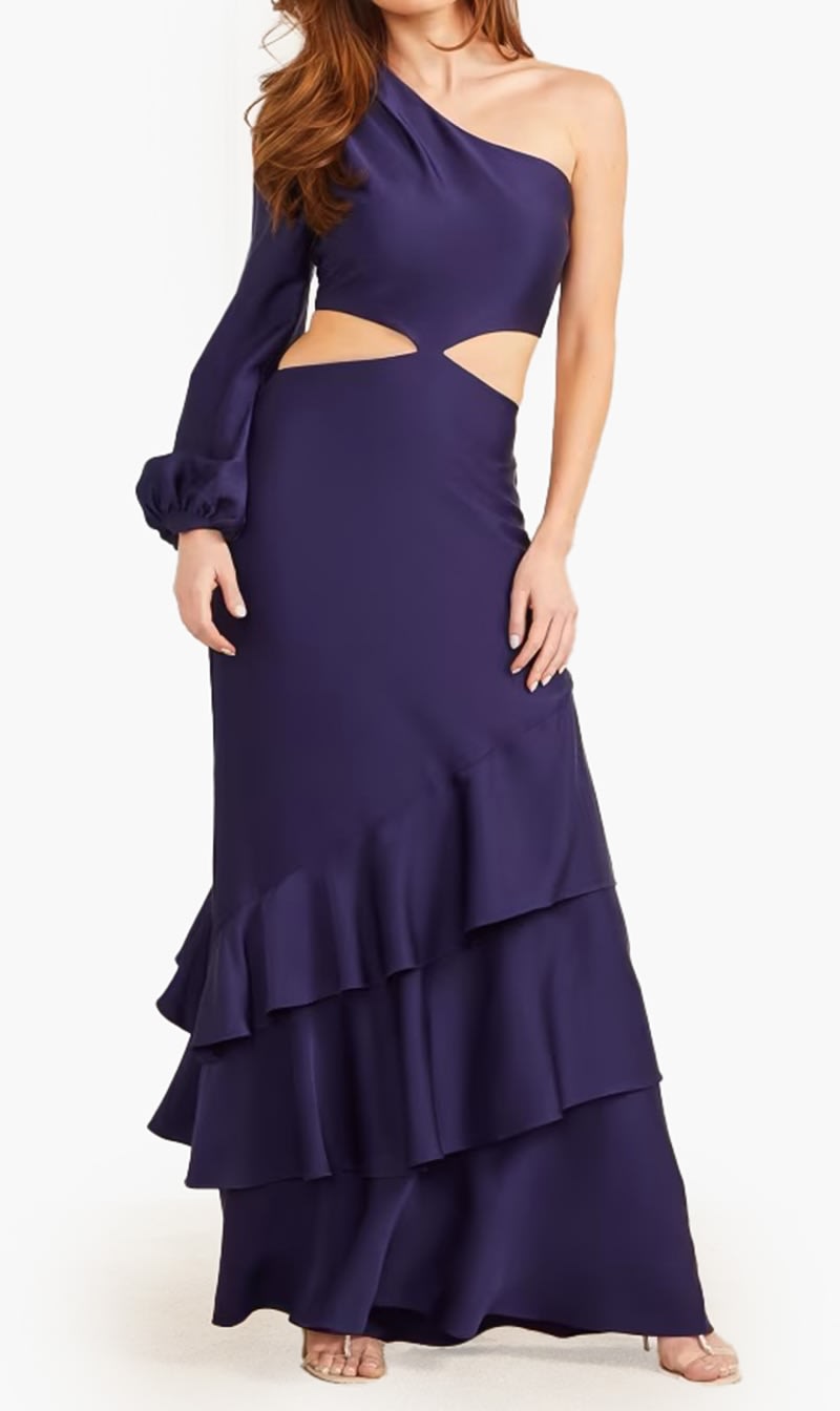 

Guess Blue Jaime Dress Acetate Solid for Women | The Deal Outlet